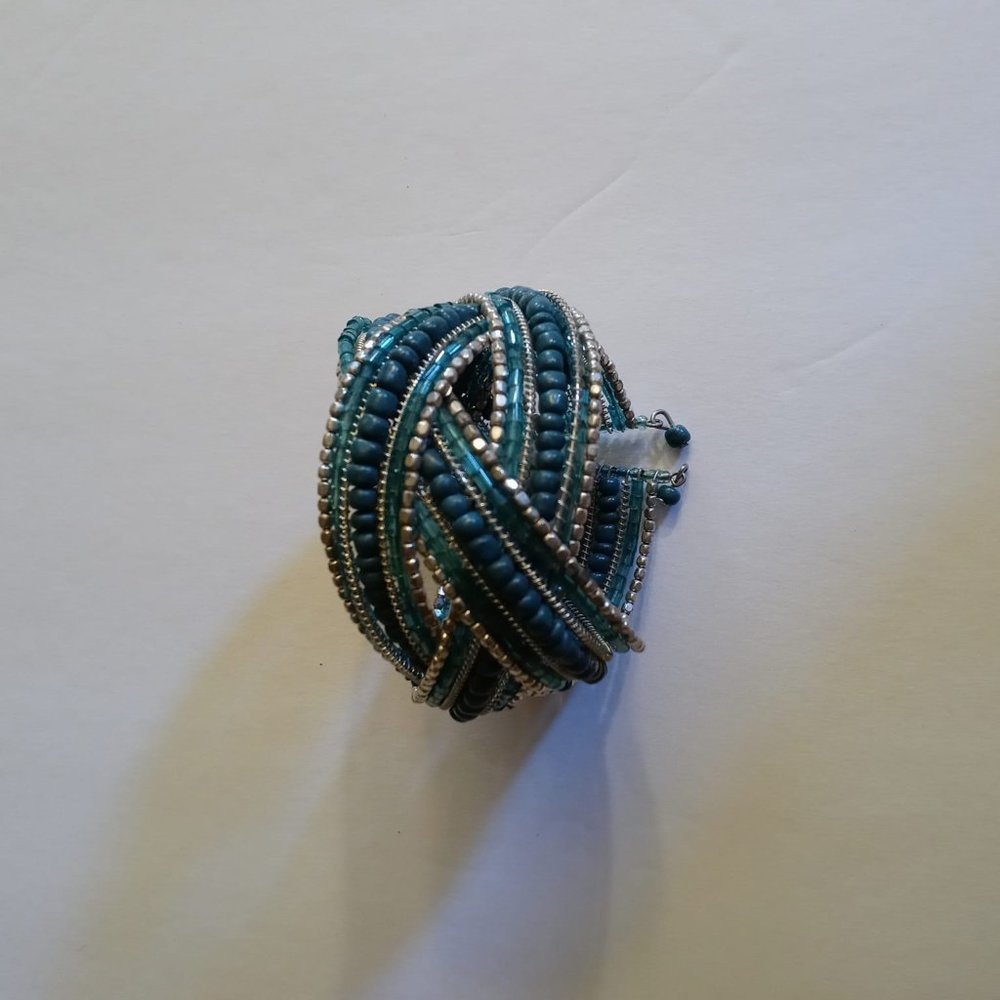 Blue Woven Wrap Bracelet